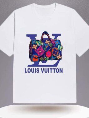 Designer Style Handbag Print Tee - Men's Urban Fashion White T-shirt